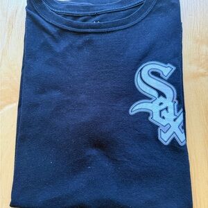 Chicago White Sox Yoan Moncada #10 Shirt Men’s Large Majestic MLB Black Tee